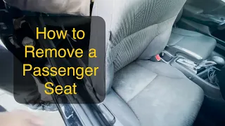 How to Remove the Passenger Seat on a 9th generation Honda Civic (2012 - 2015)