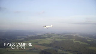 FM2502 VAMPIRE II VDF test - 326 km/h IAS