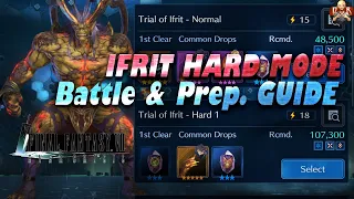 [FF7: Ever Crisis] - Ifrit Hard Mode Battle Guide! How to PREPARE and full walkthrough!