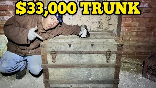 $33,000 TRUNK IN STORAGE / He Bought An Abandoned Storage Unit Locker / Opening Mystery Boxes