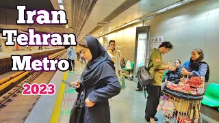 Tehran metro station 2023 - Walking in Iran ,Tehran Metro Iran Vlog ایران