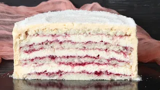 НЕЖНЕЙШИЙ КОКОСОВЫЙ ДАКУАЗ с МАЛИНОЙ 🥥Raspberry coconut cake recipe