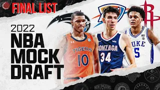 NBA mock draft 2022 final round 1 list