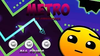 "Metro" 100% all coins by SirHadoken | Daily level | Geometry dash 2.1