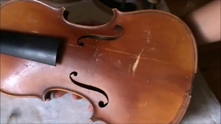 Repair of an old German Stradiuarius violin Neuner & Hornsteiner workshop 803