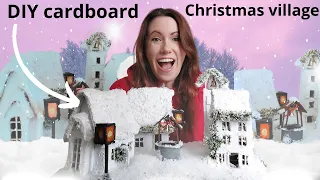 How to make a Christmas village from cardboard