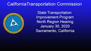 State Transportation Improvement Program Hearing North Region 1/30/20