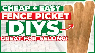 Grab $3 wood fence pickets to make these EASY Christmas DIYs 🌲 PLUS they're great to sell!