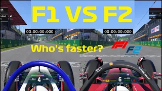 F1 vs F2 Speed Comparison in F1 2022 - Belgium