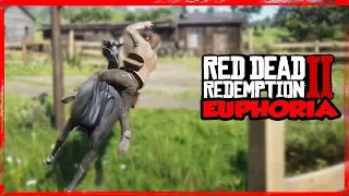 RDR2 Euphoria ragdoll physics with Horse Crashes Compilation Gameplay/ Xbox One X/ PART 2