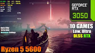 RTX 3050 + Ryzen 5 5600 – Test in 10 Games