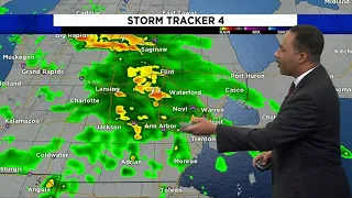 Metro Detroit weather: Showers and thunderstorms Sunday evening, cooler tonight, 5/23/2021, 7 p....