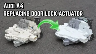 Audi A4 B8 (2009) door card removal & lock actuator replacement