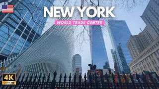 [4K]🇺🇸🗽Walking tour ❤️ WORLD TRADE CENTER 👍 in New York City USA 👌Manhattan