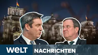 ZOFF UM KANZLERKANDIDATUR: Söder spielt Ball zurück - Laschet gerät unter Druck I WELT Newsstream