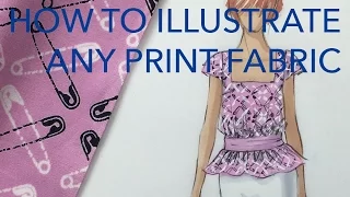Fashion Illustration Tutorial: Print Fabrics