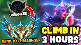 How to ACTUALLY Climb to Rank 10 Challenger in 3 Hours with Zyra