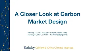 Webinar: A Closer Look at Carbon Market Design