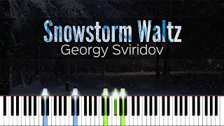 Snowstorm Waltz - Georgy Sviridov | Piano Tutorial | Synthesia | How to play