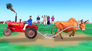 बैल Vs ट्रैक्टर रस्साकशी Bull Vs Tractor Tug of War Funny Comedy Video