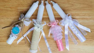 Christening Candles DIY || How to make DIY Candles for Baptismal