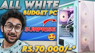 Value for Money ALL AMD White Gaming Pc Build Under Rs.70,000/- ONLY | Ryzen 5 5600X RX 6600