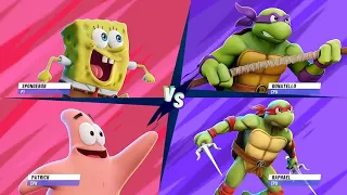 Nickelodeon All-Star Brawl 2 - SpongeBob and Patrick vs Donatello and Raphael (Request)