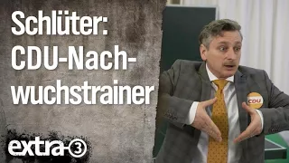 Johannes Schlüter: Nachwuchstrainer der CDU | extra 3 | NDR