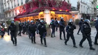 Riot Police Charge Protesters in Paris after French Election
