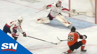 Ilya Samsonov Makes Two Quick Spectacular Saves vs. Flyers