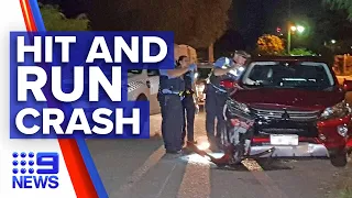 Road worker has leg amputated after hit and run I 9News Perth