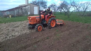 Kubota L1501DT rotavator pt.2