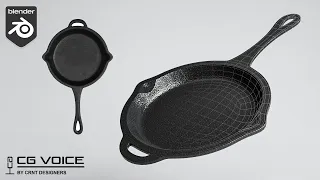 How to model Frying Pan in blender _  Blender Modeling