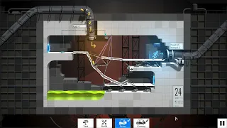 Bridge Constructor Portal Level 24, No Stickman Fall, No Bridge Collapse Solution.