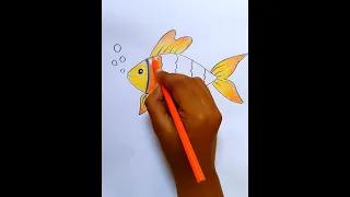 Fish 🐠 drawing with colour!#short#fish