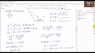 Using the Law of Cosines with a SSS Triangle: EX 3