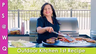 1st Recipe in our Outdoor Kitchen Zoana Burgers Recipe in Urdu Hindi -RKK