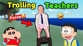 Shinchan and Nobita Became Bad Student 😂 || School ko Pareshan kar diya 😱 || Funny Game Bad Guys