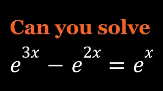 Solving e³ˣ – e²ˣ = eˣ | The Golden Ratio