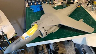 HobbyBoss 1/18 AV8B Harrier Build Part 6: Almost All Together