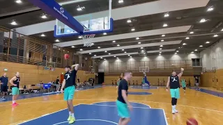 LUKA DONCIC AND HIS NATIONAL TEAM WORKING OUT AT BERLIN FOR THE ELIMINATION ROUND OF EUROBASKET 2022