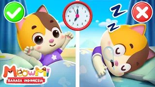 Aku Akan Tepat Waktu | Lagu Kebiasaan Baik Anak-anak | MeowMi Family Show Bahasa Indonesia