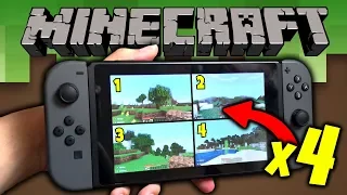 en MINECRAFT se pueden 2 jugadores con una Nintendo SWITCH 😎 y 4 también