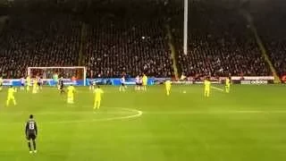 Christian Eriksen free kick vs Sheffield United