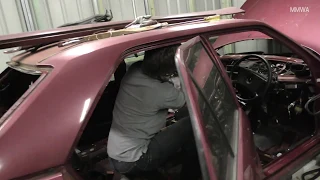 Mercedes W124 - We remove the complete sunroof frame