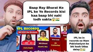 Indian IPL Records That Will Never Be Broken | Pakistani Reaction