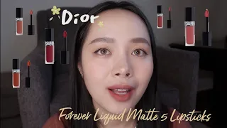 NEW Dior Forever Liquid Matte Lipsticks Review|迪奥新品持久哑光唇釉 Forever Liquid