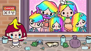 J'ai été adopté par une famille de cheveux arc-en-ciel 🌈 | Toca Boca