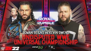 Roman Reigns vs Kevin Owens - Undisputed Universal Championship | WWE 2K Simulation