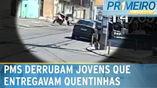 Jovens que distribuíam quentinhas sofrem abordagem violenta de PMs | Primeiro Impacto (18/09/23)